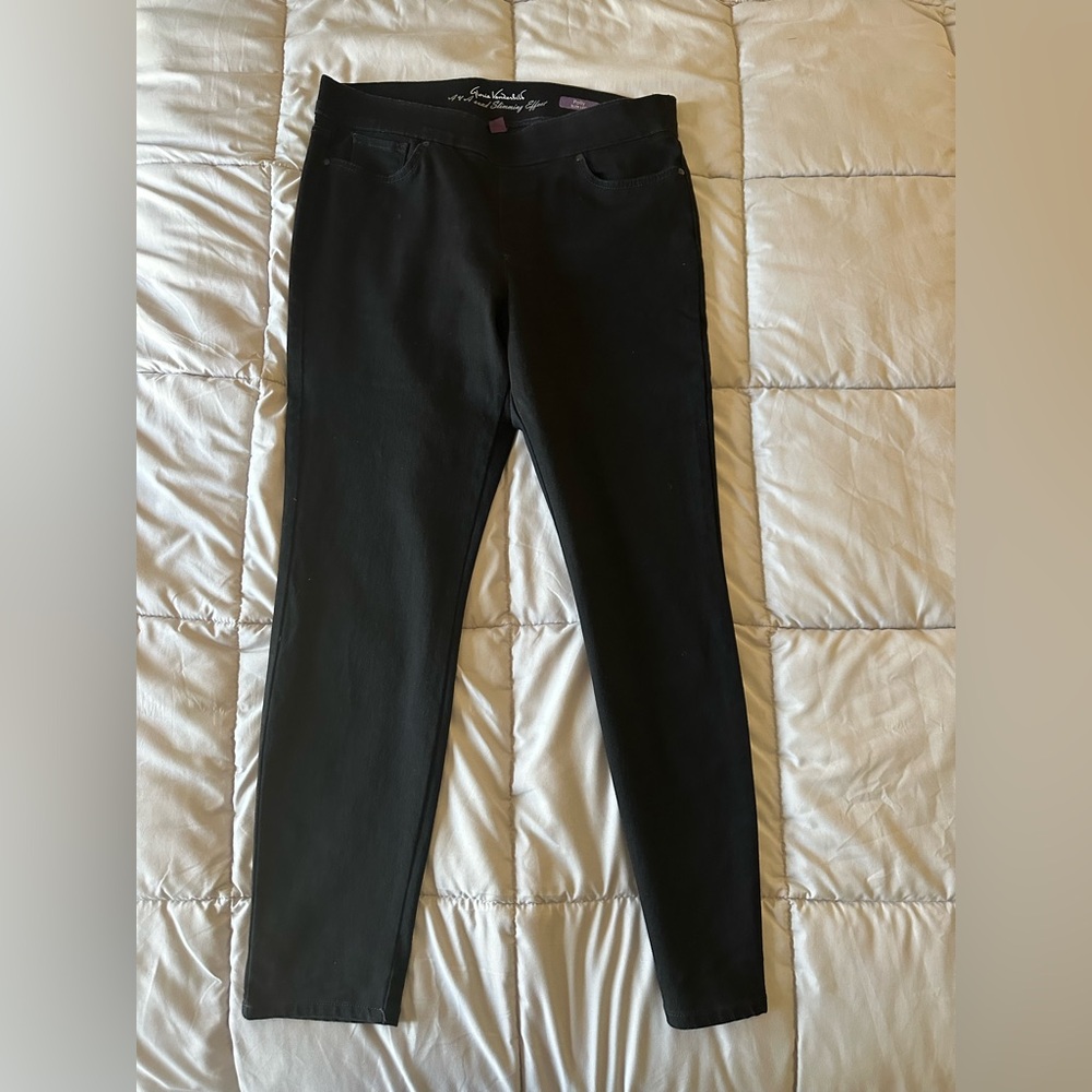 Gloria Vanderbilt Black Polly Slim Leg Pants